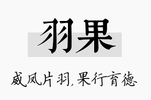 羽果名字的寓意及含义