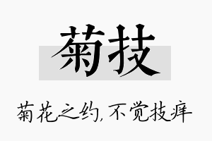 菊技名字的寓意及含义