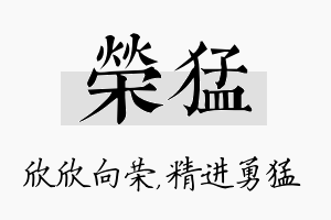 荣猛名字的寓意及含义