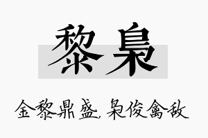 黎枭名字的寓意及含义