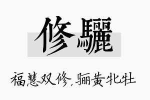 修骊名字的寓意及含义