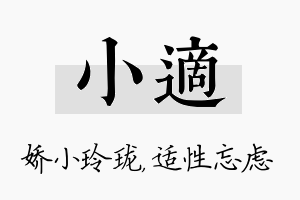 小适名字的寓意及含义