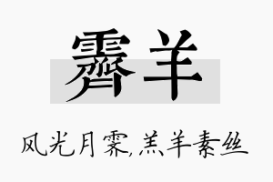 霁羊名字的寓意及含义