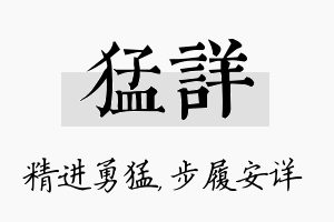 猛详名字的寓意及含义