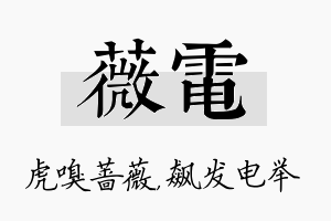 薇电名字的寓意及含义