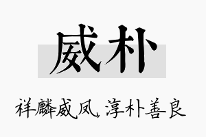 威朴名字的寓意及含义