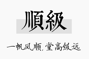 顺级名字的寓意及含义