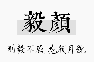 毅颜名字的寓意及含义