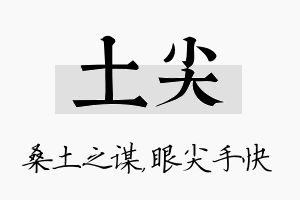 土尖名字的寓意及含义