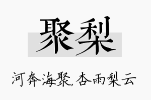 聚梨名字的寓意及含义