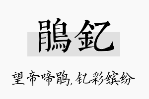 鹃钇名字的寓意及含义