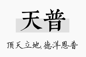 天普名字的寓意及含义