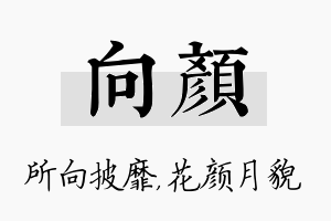 向颜名字的寓意及含义