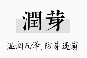 润芽名字的寓意及含义