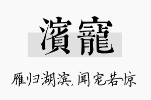 滨宠名字的寓意及含义