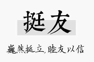 挺友名字的寓意及含义