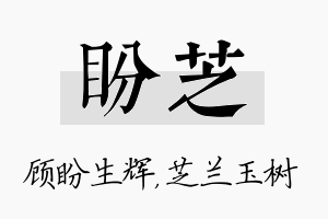 盼芝名字的寓意及含义