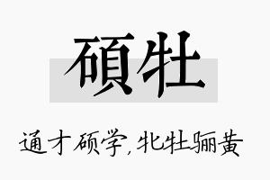 硕牡名字的寓意及含义