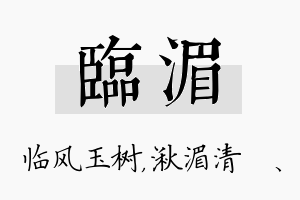 临湄名字的寓意及含义