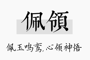 佩领名字的寓意及含义