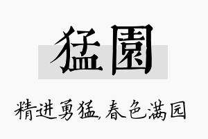 猛园名字的寓意及含义