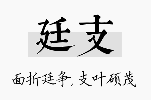 廷支名字的寓意及含义