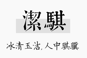 洁骐名字的寓意及含义