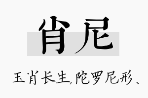 肖尼名字的寓意及含义