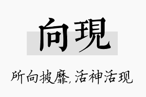 向现名字的寓意及含义