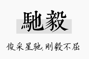 驰毅名字的寓意及含义