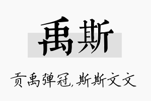 禹斯名字的寓意及含义