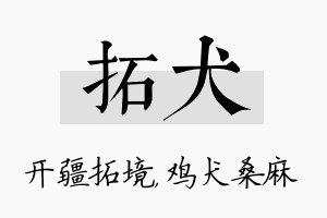 拓犬名字的寓意及含义