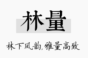 林量名字的寓意及含义