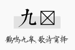 九甯名字的寓意及含义