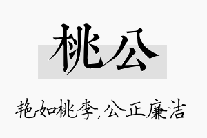 桃公名字的寓意及含义