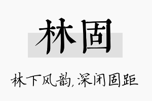 林固名字的寓意及含义