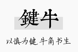 键牛名字的寓意及含义