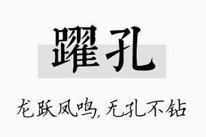 跃孔名字的寓意及含义