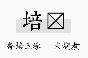 培炆名字的寓意及含义