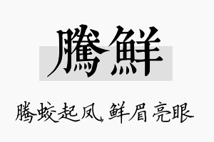 腾鲜名字的寓意及含义