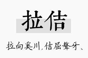 拉佶名字的寓意及含义