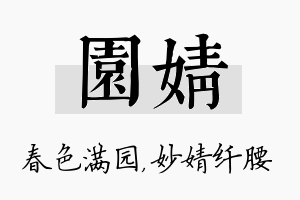 园婧名字的寓意及含义