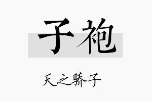 子袍名字的寓意及含义