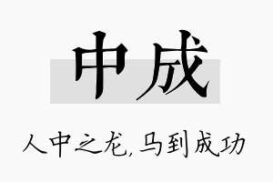 中成名字的寓意及含义