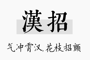 汉招名字的寓意及含义