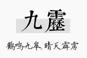 九雳名字的寓意及含义