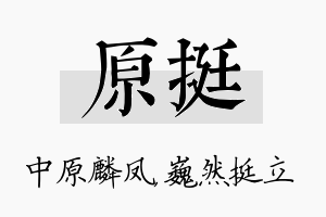 原挺名字的寓意及含义