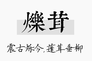 烁茸名字的寓意及含义