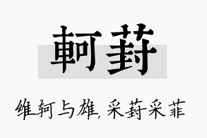 轲葑名字的寓意及含义