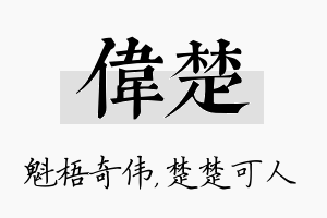 伟楚名字的寓意及含义